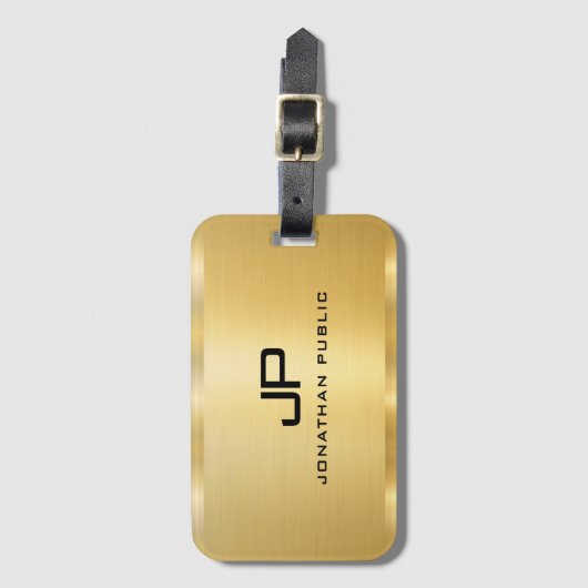 Glamoureus Glamoureus Moderne Monogram Sjabloon Bagagelabel (Voorkant (verticaal))