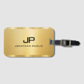 Glamoureus Glamoureus Moderne Monogram Sjabloon Bagagelabel (Voorkant (horizontaal))