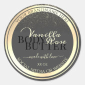 Glamoureus Glazige Product Packaging Labels Gold L (Voorkant)