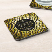 Glamoureus Glitter 50th Wedding Jubileum 2 Drankjes Onderzetter (Linkerzijde)