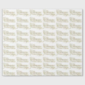 Glamoureus Glitter 50th Wedding Jubileum Pattern Cadeaupapier (Vlak)