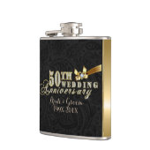 Glamoureus Glitter 50th Wedding Jubileum Pattern Heupfles (Links)