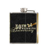 Glamoureus Glitter 50th Wedding Jubileum Pattern Heupfles (Achterkant)