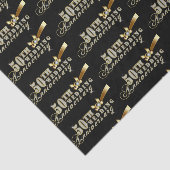 Glamoureus Glitter 50th Wedding Jubileum Pattern Tissuepapier (Detail)