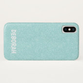 Glamoureus Glitter Aquamarine| Girly Lady Boss Case-Mate iPhone Case (Achterkant (horizontaal))