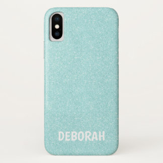 Glamoureus Glitter Aquamarine| Girly Lady Boss Case-Mate iPhone Case