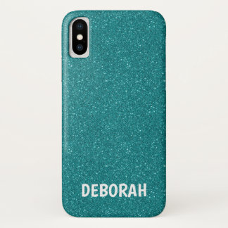 Glamoureus Glitter Blauwgroen groen | Girly Lady B Case-Mate iPhone Case