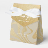 Glamoureus Glitter Goud Dank je bruiloft Bedankdoosjes (Voorkant Zijde)