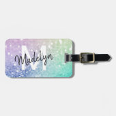 Glamoureus Glitter Holograaf  - Aangepast Bagagelabel (Voorkant horizontaal)