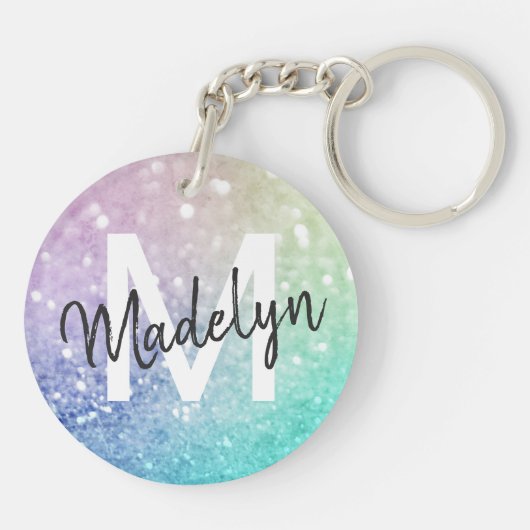 Glamoureus Glitter Holograaf  - Aangepast Sleutelhanger (Achterkant)