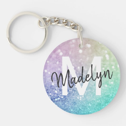 Glamoureus Glitter Holograaf  - Aangepast Sleutelhanger (Voorkant)