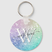 Glamoureus Glitter Holograaf  - Aangepast Sleutelhanger (Voorkant)