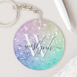 Glamoureus Glitter Holograaf  - Aangepast Sleutelhanger