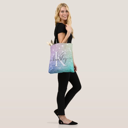Glamoureus Glitter Holograaf  - Aangepast Tote Bag (Op model)