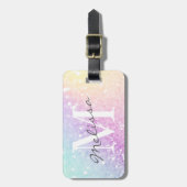Glamoureus Glitter Holograaf  Bagagelabel (Voorkant verticaal)