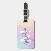 Glamoureus Glitter Holograaf Bagagelabel (Voorkant verticaal)