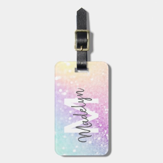 Glamoureus Glitter Holograaf  Bagagelabel (Voorkant verticaal)
