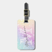 Glamoureus Glitter Holograaf  Bagagelabel (Voorkant verticaal)
