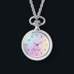 Glamoureus Glitter Holograaf  Horloge<br><div class="desc">U kunt dit elegante kleurrijke bokglitterpatroon eenvoudig personaliseren met uw eigen naam en/of monogram.</div>