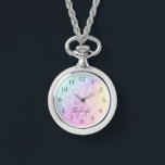 Glamoureus Glitter Holograaf Horloge<br><div class="desc">U kunt dit elegante kleurrijke bokglitterpatroon eenvoudig personaliseren met uw eigen naam en/of monogram.</div>