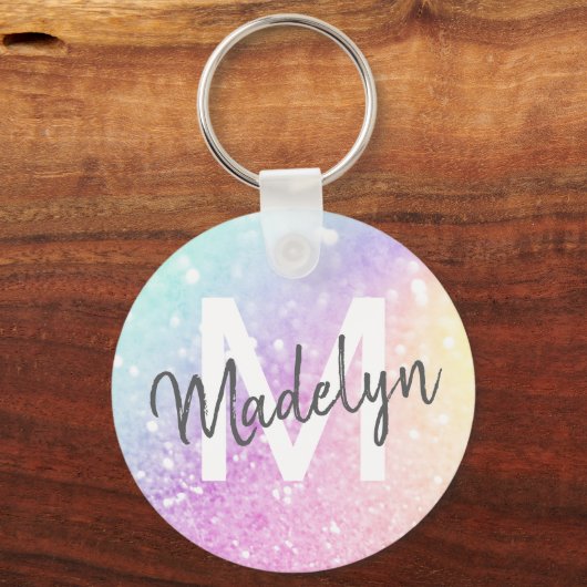 Glamoureus Glitter Holograaf  Sleutelhanger (Voorkant)