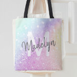 Glamoureus Glitter Holograaf  Tote Bag<br><div class="desc">U kunt dit elegante kleurrijke bokglitterpatroon eenvoudig personaliseren met uw eigen naam en/of monogram.</div>