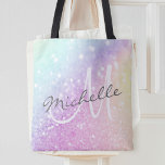 Glamoureus Glitter Holograaf  Tote Bag<br><div class="desc">U kunt dit elegante kleurrijke bokglitterpatroon eenvoudig personaliseren met uw eigen naam en/of monogram.</div>