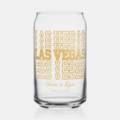 Glamoureus Glitter Las Vegas Trouwglas Blikvorm Glas (Achterkant)