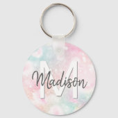 Glamoureus Glitter Pink  Patroon Sleutelhanger (Achterkant)