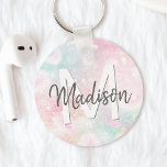 Glamoureus Glitter Pink  Patroon Sleutelhanger<br><div class="desc">U kunt dit  roze handvat glitter patroon eenvoudig personaliseren met uw eigen naam en/of monogram.</div>