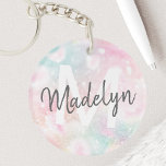 Glamoureus Glitter Pink  Patroon Sleutelhanger<br><div class="desc">U kunt dit  roze handvat glitter patroon eenvoudig personaliseren met uw eigen naam en/of monogram.</div>