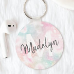 Glamoureus Glitter Pink  Patroon Sleutelhanger<br><div class="desc">U kunt dit  roze handvat glitter patroon eenvoudig personaliseren met uw eigen naam en/of monogram.</div>