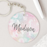 Glamoureus Glitter Pink  Patroon Sleutelhanger<br><div class="desc">U kunt dit  roze handvat glitter patroon eenvoudig personaliseren met uw eigen naam en/of monogram.</div>