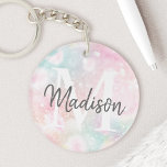 Glamoureus Glitter Pink  Patroon Sleutelhanger<br><div class="desc">U kunt dit  roze handvat glitter patroon eenvoudig personaliseren met uw eigen naam en/of monogram.</div>