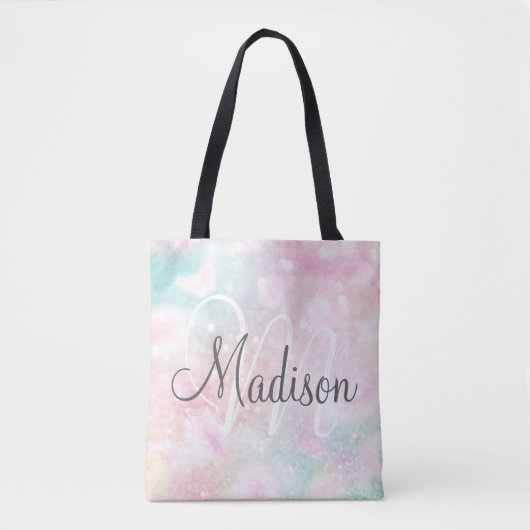 Glamoureus Glitter Pink  Patroon Tote Bag (Voorkant)
