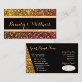 Glamoureus Glitter Sparkle Mode Beauty Wellness Visitekaartje (Voorkant / Achterkant)