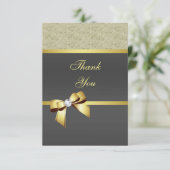 Glamoureus Gold & Black Birthday Party Bedankkaart (Staand voorkant)