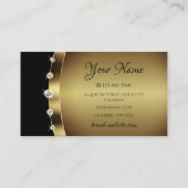 Glamoureus Gold Black met Diamonds Professional Visitekaartje (Achterkant)