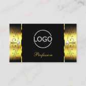 Glamoureus Gold Black Squiggings Jewels met Logo Visitekaartje (Voorkant)