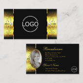 Glamoureus Gold Black Squiggins Jewels Logo & Foto Visitekaartje (Voorkant / Achterkant)