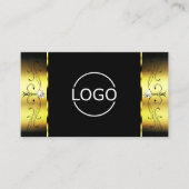 Glamoureus Gold Black Squiggins Jewels Logo & Foto Visitekaartje (Voorkant)