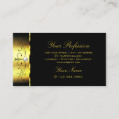 Glamoureus Gold Black Squiggins Jewels Ornamental Visitekaartje (Achterkant)