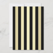 Glamoureus Gold & Black Stripe Holiday Party Invit Kaart (Achterkant)