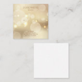 Glamoureus Gold Bokeh Stud die verdient Vierkante Visitekaartje (Voorkant / Achterkant)