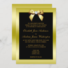 Glamoureus Gold Bow & Black Wedding