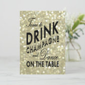 Glamoureus Gold Couple's Shower Invitation Kaart (Staand voorkant)