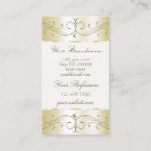 Glamoureus Gold Cream Ornamenten met foto's Visitekaartje (Achterkant)