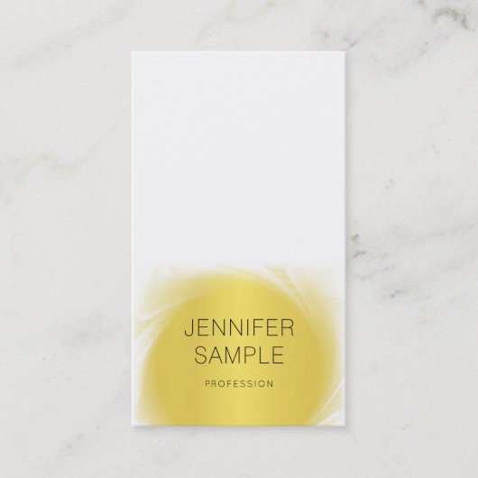 Glamoureus Gold Design Professional gewoon modern Visitekaartje (Voorkant)