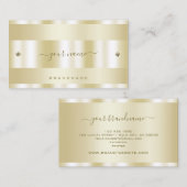 Glamoureus Gold-effect met Cute Tiny Faux Diamonds Visitekaartje (Voorkant / Achterkant)
