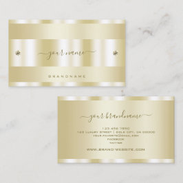 Glamoureus Gold-effect met Cute Tiny Faux Diamonds Visitekaartje
